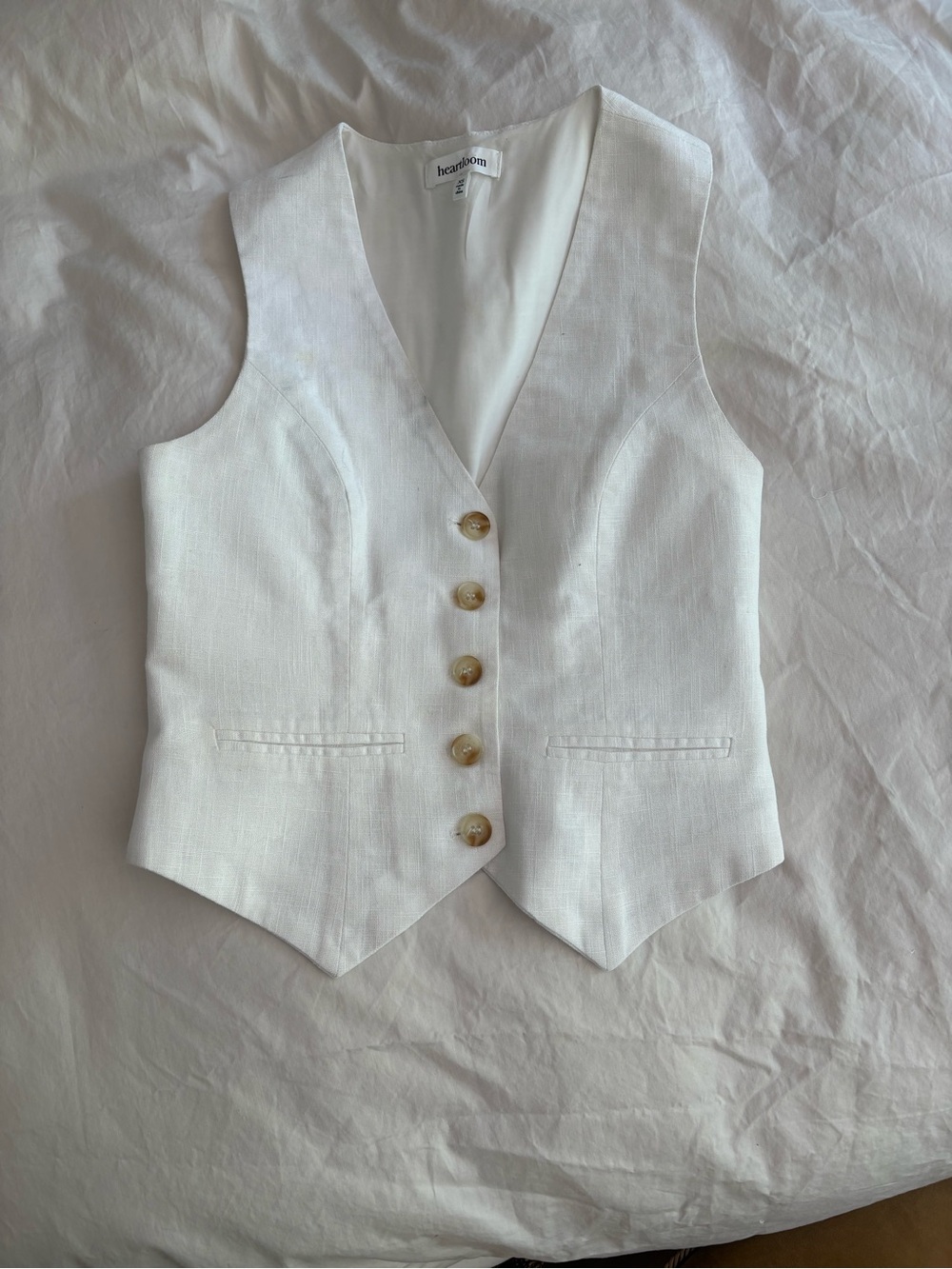 Heartloom linen vest